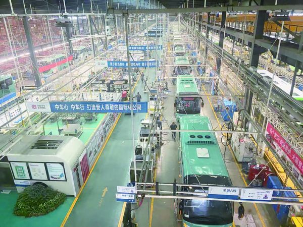 中車時代電動汽車股份有限公司新能源車輛生產(chǎn)車間。